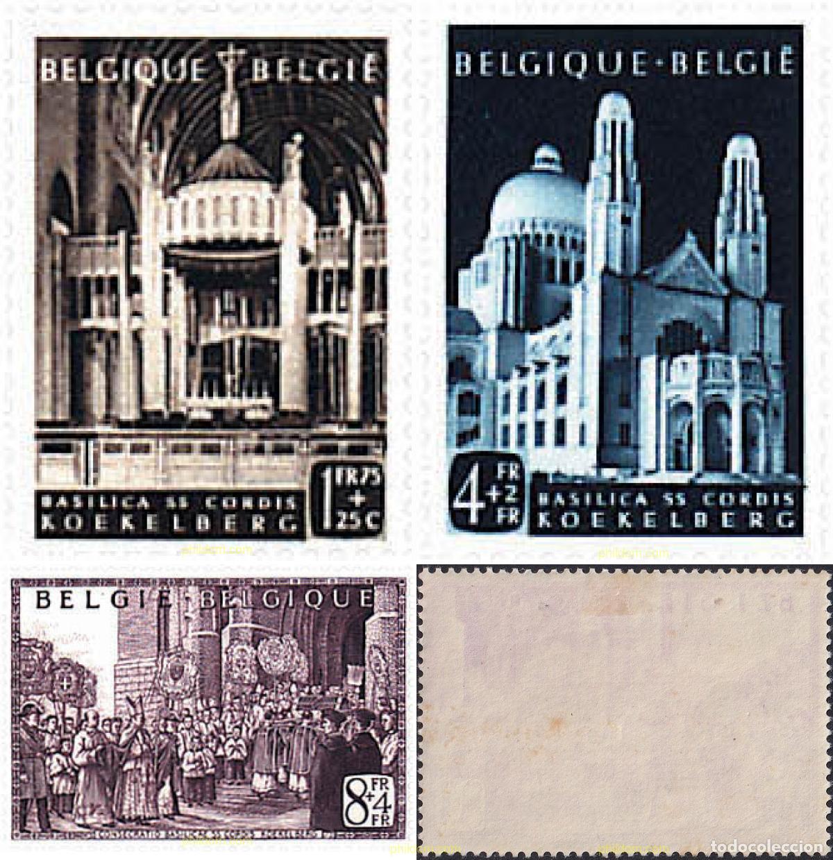 Sellos: 291034 HINGED BELGICA 1952 25 ANIVERSARIO DEL CARDENALATO DE MONS. J.E. VAN ROEY. BASILICA DE KOEKE