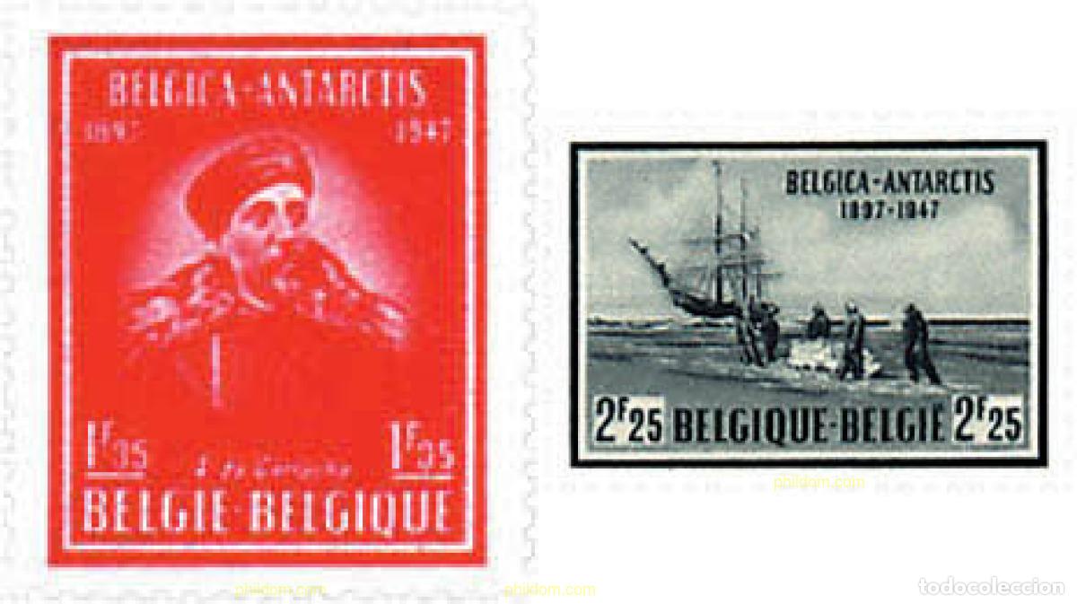 Sellos: 83792 MNH BELGICA 1947 50 ANIVERSARIO DE LA EXPEDICION ANTARTICA DEL BELGICA