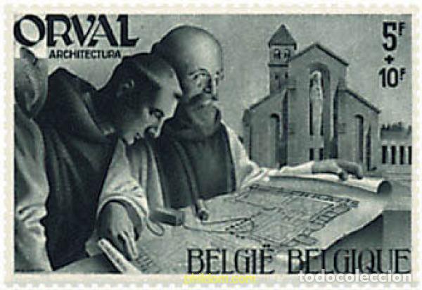 Sellos: 600920 HINGED BELGICA 1941 PRO RECONSTRUCCION DE LA BASILICA DE ORVAL