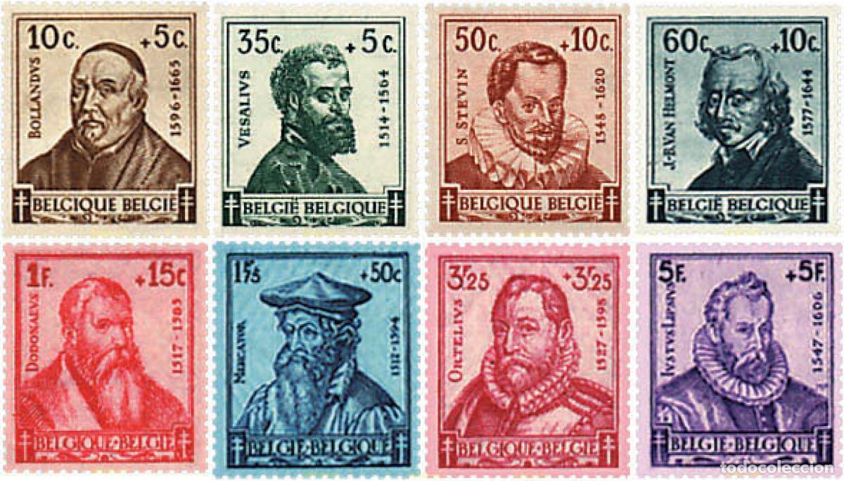 Sellos: 622447 MNH BELGICA 1942 ANTITUBERCULOSIS. SABIOS