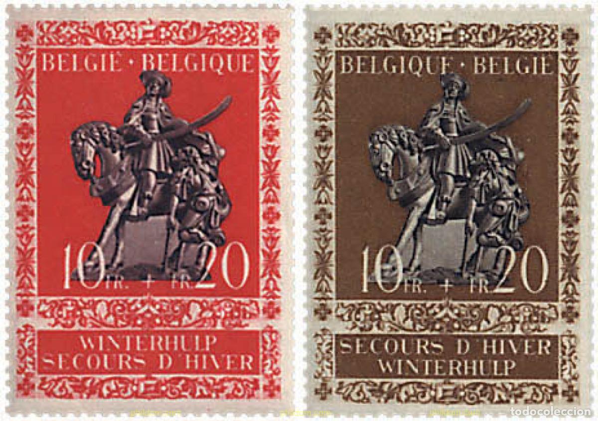 Sellos: 199831 HINGED BELGICA 1943 AUXILIOS DE INVIERNO. ESTATUILLA DE SAN MARTIN