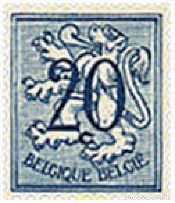 Sellos: 84058 MNH BELGICA 1951 CIFRA SOBRE LEON HERALDICO