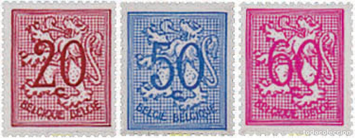 Sellos: 245516 MNH BELGICA 1951 CIFRA SOBRE LEON HERALDICO