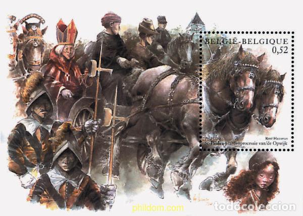 Sellos: 87999 MNH BELGICA 2002 CENTENARIO DE LA PROCESION ECUESTRE DE SAN PABLO EN OPWIJK