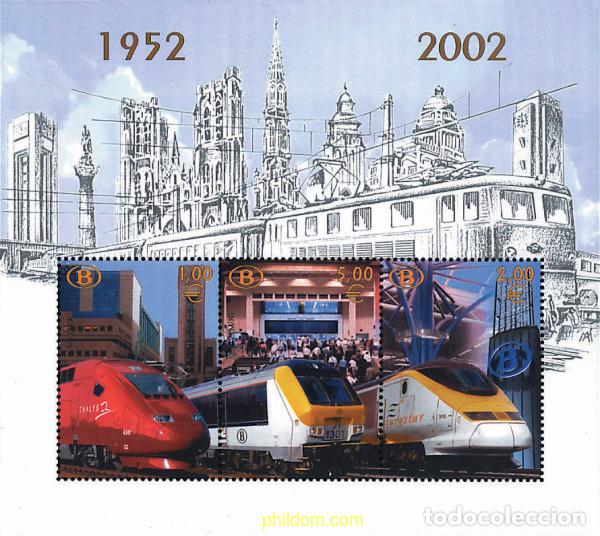 Sellos: 101986 MNH BELGICA 2002 50 ANIVERSARIO DE LA CONEXION NORTE SUR