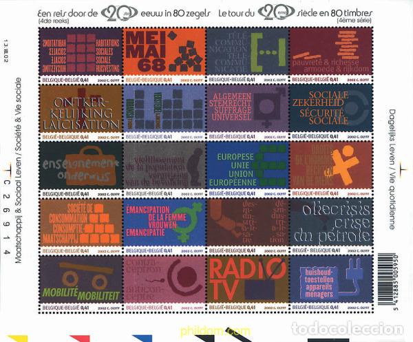 Sellos: 131572 MNH BELGICA 2002 EL SIGLO XX EN 80 SELLOS