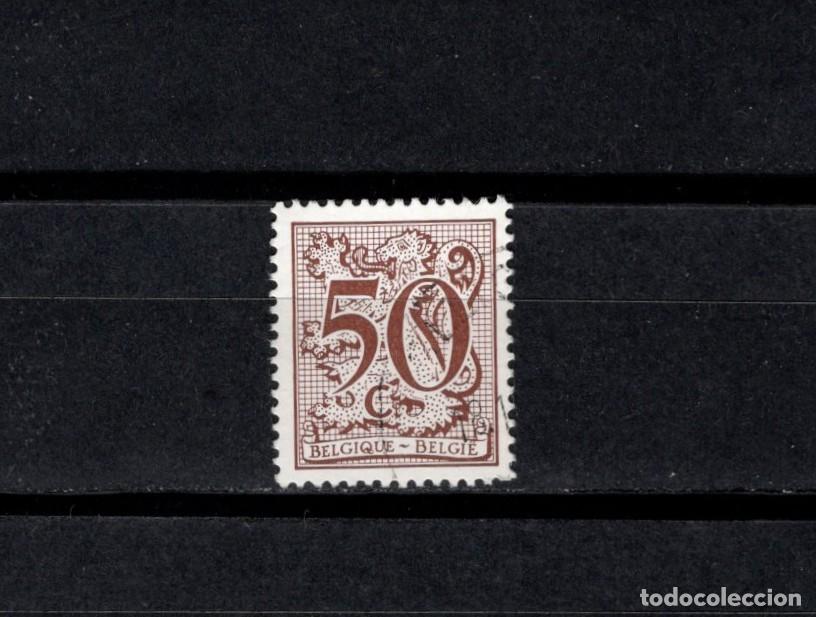 Sellos: Sello B&eacute;lgica usado. N&uacute;mero y le&oacute;n. 50 centimos. Diciembre 1979. Yvert 1344.