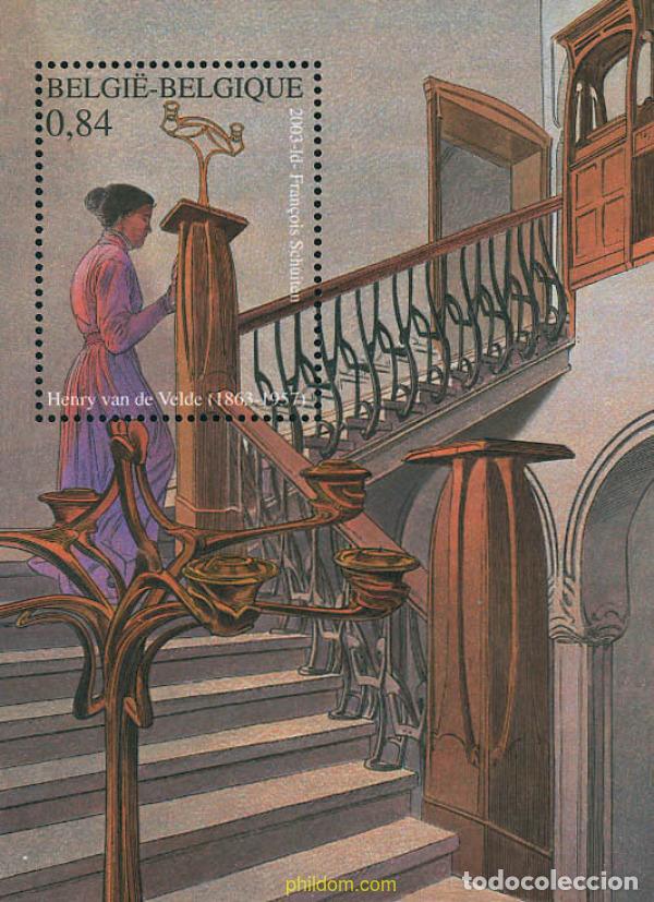 Sellos: 114593 MNH BELGICA 2003 140 ANIVERSARIO DEL NACIMIENTO DE HENRY VAN DE VELDE
