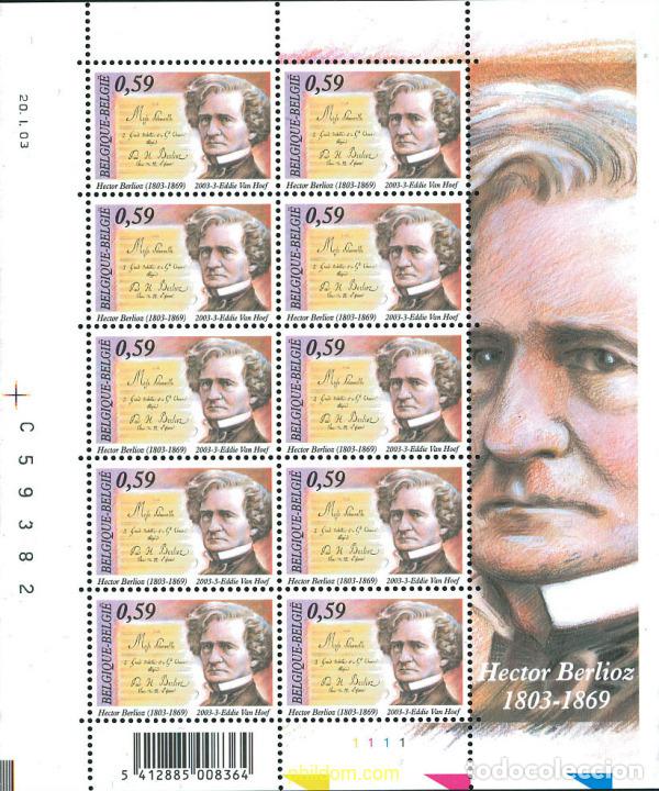 Sellos: 114596 MNH BELGICA 2003 200 ANIVERSARIO DEL NACIMIENTO DE HECTOR BERLIOZ