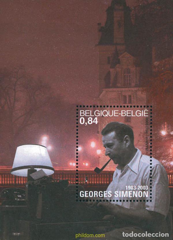 Sellos: 122503 MNH BELGICA 2003 CENTENARIO DEL NACIMIENTO DE GEORGES SIMENON