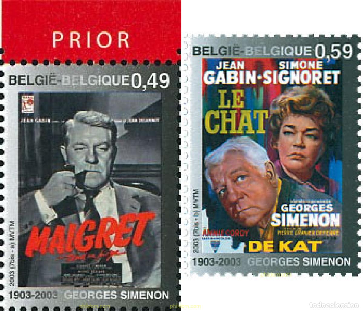 Sellos: 122501 MNH BELGICA 2003 CENTENARIO DEL NACIMIENTO DE GEORGES SIMENON