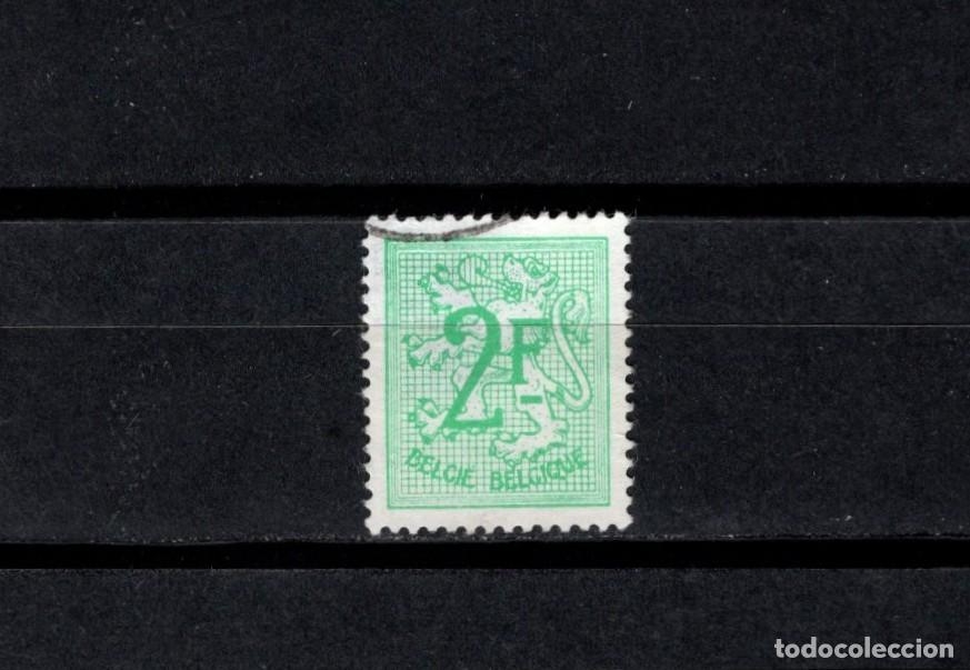 Sellos: Sello B&eacute;lgica usado. N&uacute;mero y le&oacute;n rampante. 2 francos. 19 de enero de 1968. Yvert 1443.