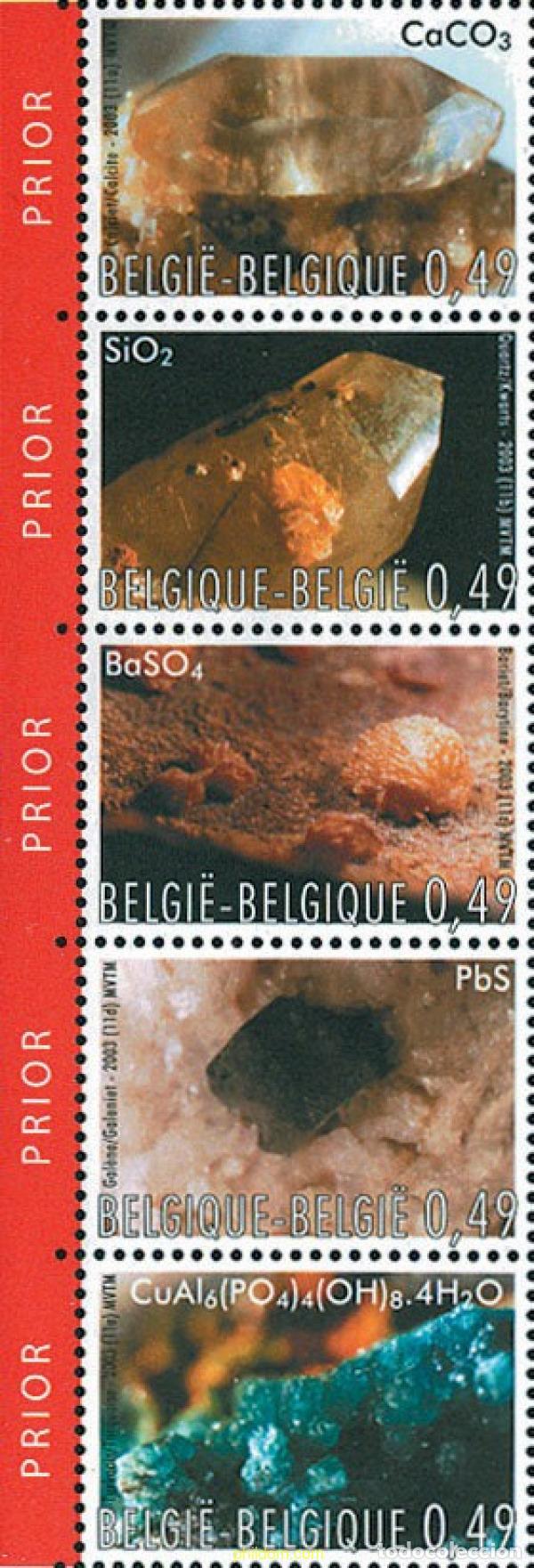 Sellos: 158951 MNH BELGICA 2003 MINERALES