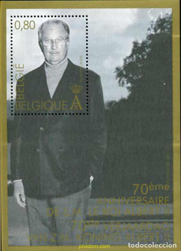 Sellos: 139538 MNH BELGICA 2004 70 ANIVERSARIO DEL NACIMIENTO DEL REY ALBERTO II