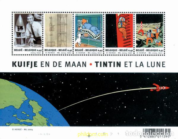 Sellos: 139492 MNH BELGICA 2004 TINTIN EN LA LUNA