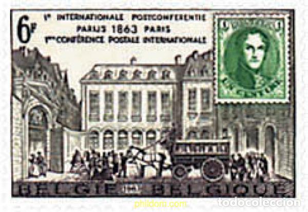 Sellos: 83941 MNH BELGICA 1963 CENTENARIO DE LA PRIMERA CONFERENCIA POSTAL INTERNACIONAL DE PARIS