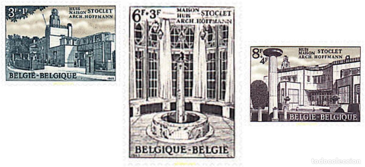Sellos: 84230 MNH BELGICA 1965 10 ANIVERSARIO DE LA MUERTE DEL ARQUITECTO Y PINTOR JOSEF HOFFMAN. EDIFICIO