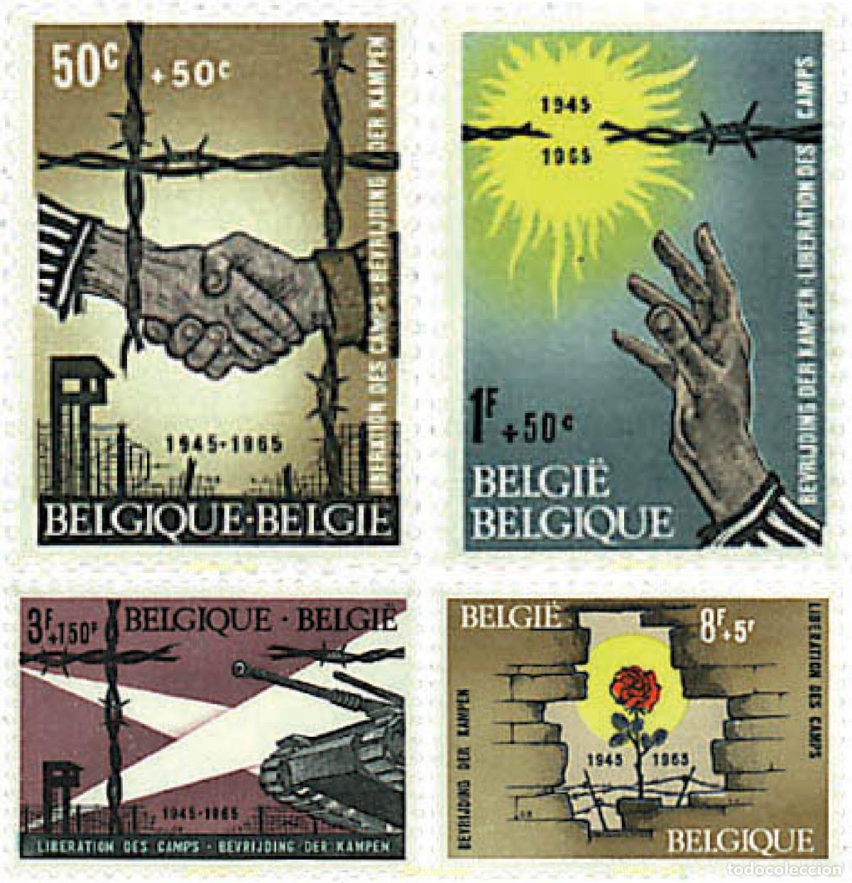 Sellos: 97117 MNH BELGICA 1965 20 ANIVERSARIO DE LA LIBERACION DE LOS CAMPOS DE PRISIONEROS