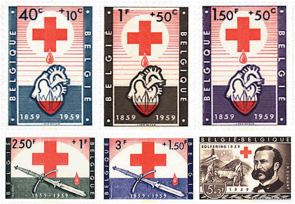 Sellos: 84112 MNH BELGICA 1959 PRO CRUZ ROJA