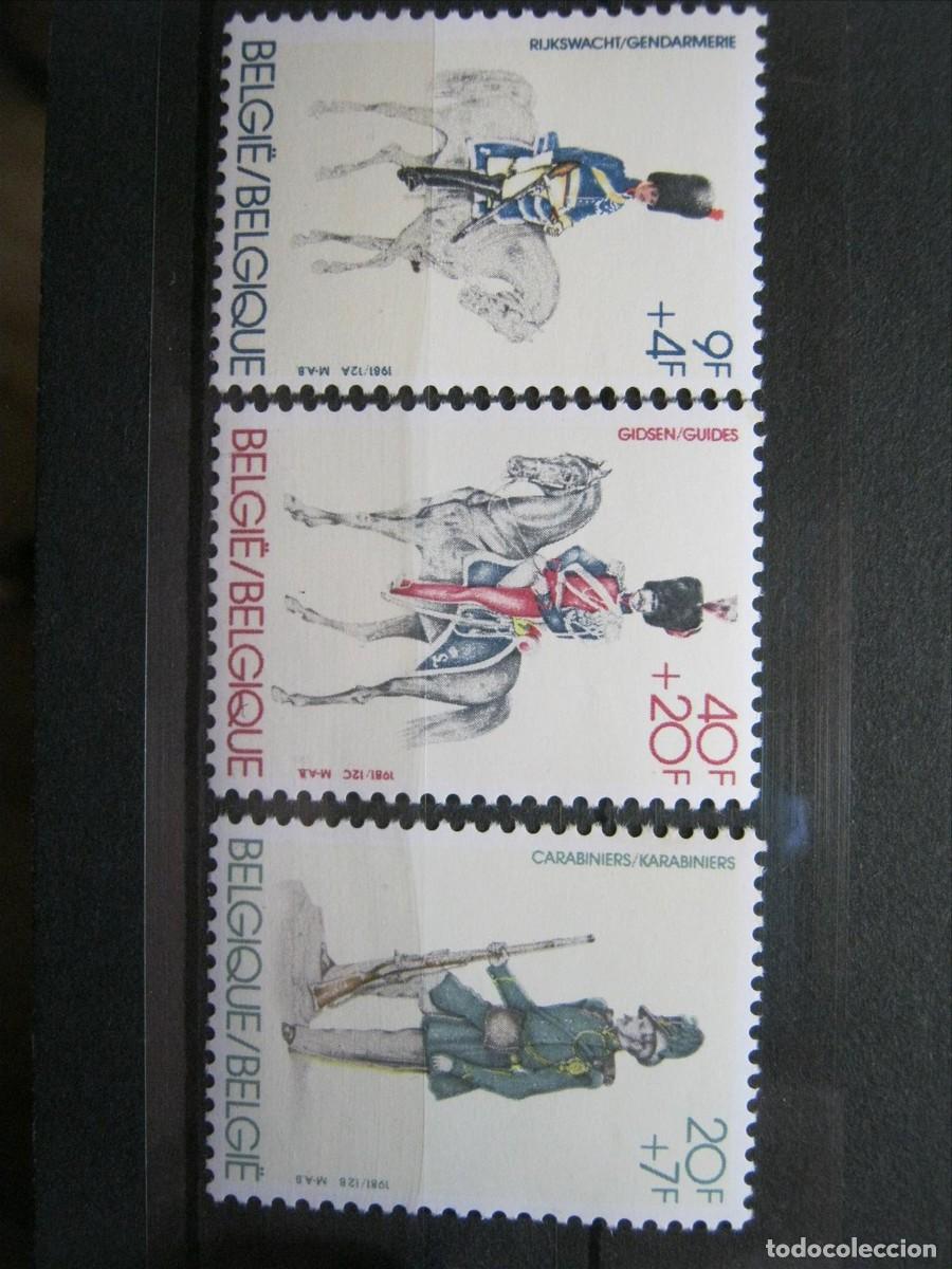 Sellos: B&Eacute;LGICA 1981 UNIFORMES SERIE YVERT 2030/2032 MNH** SIN CHARNELA LUJO.
