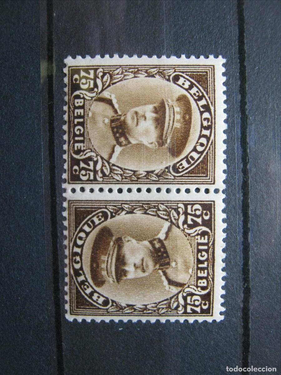 Sellos: B&Eacute;LGICA 1932 YVERT 341 TET&Eacute;-BECH&Eacute; LH* LEVE CHARNELA LUJO.