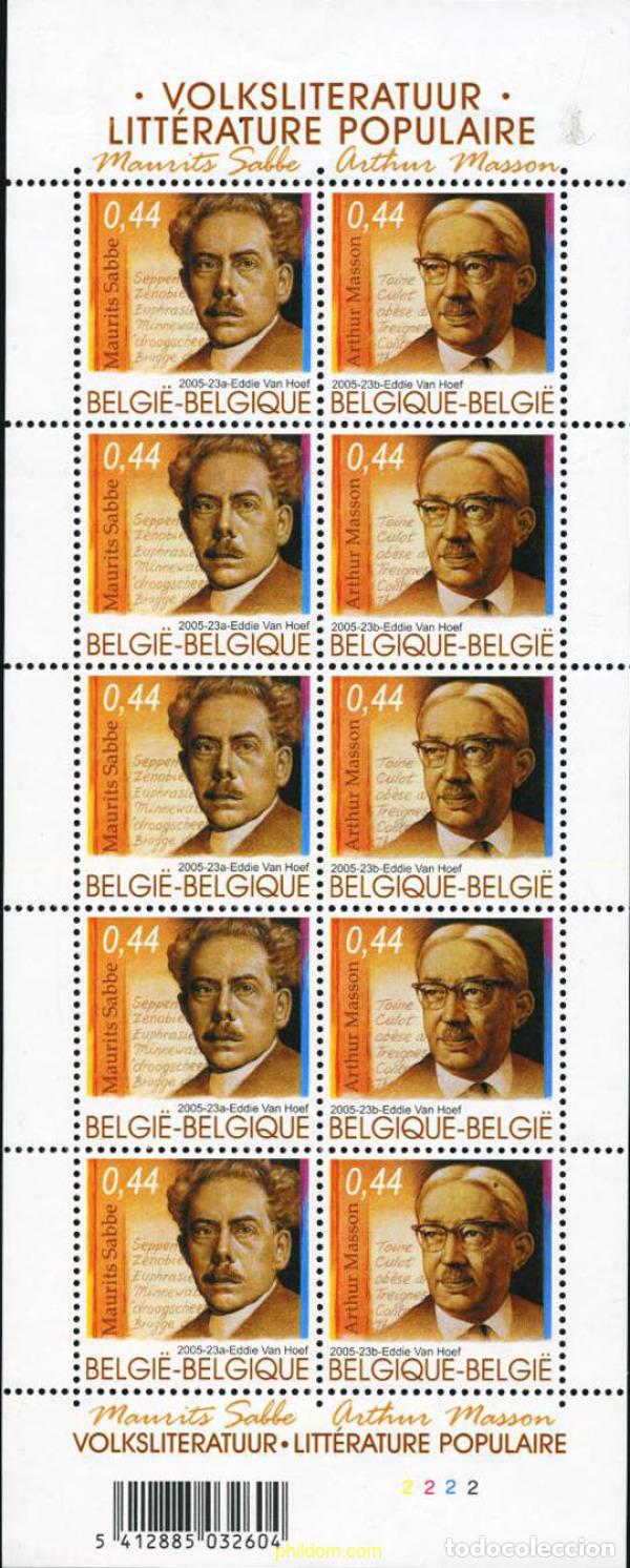 Sellos: 186765 MNH BELGICA 2005 LITERATURA POPULAR