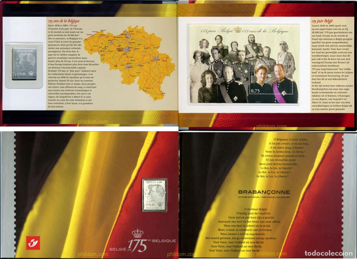 Sellos: 214834 MNH BELGICA 2005 175 ANIVERSARIO DE LA HISTORIA DE BELGICA