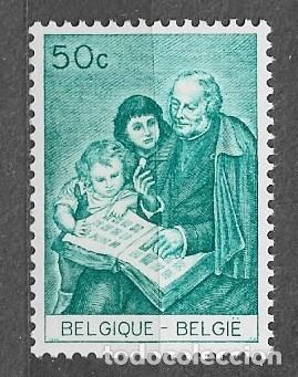 Sellos: B&eacute;lgica 1965 - &rdquo;Sir Rowland Hill con j&oacute;venes coleccionistas&rdquo; - 1390** - 2000-12