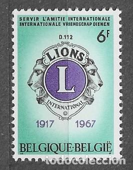 Sellos: B&eacute;lgica 1967 - L Aniversario del International Lions Club - 1468** - 2000-12