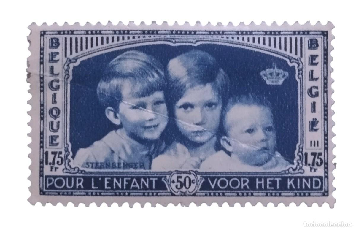 Sellos: B&Eacute;LGICA 1935 Comit&eacute; nacional de ayuda a la infancia. Los infantes. NUEVO - MH *