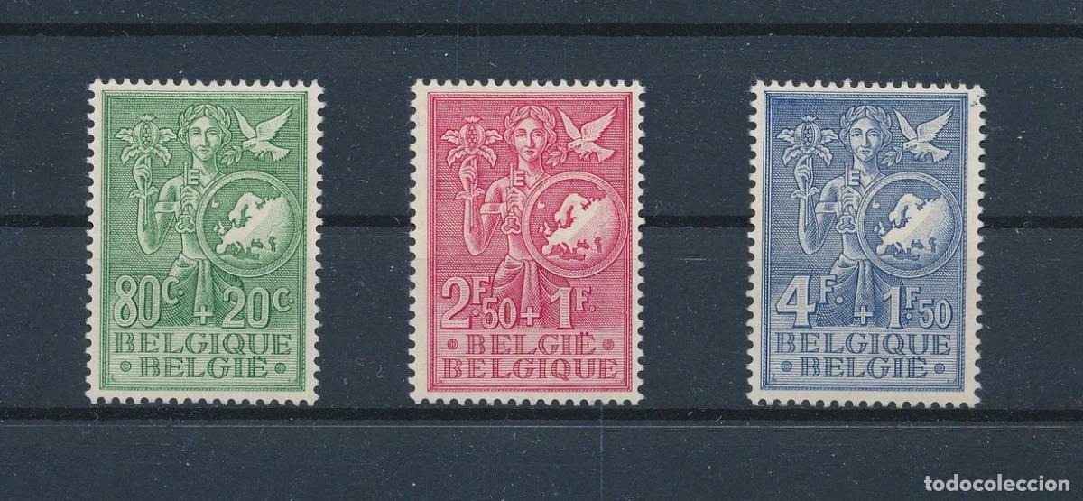 Sellos: Belgica 1953 Ivert 927/9 ** Pro Oficina Europea de la Educaci&oacute;n y la Infancia