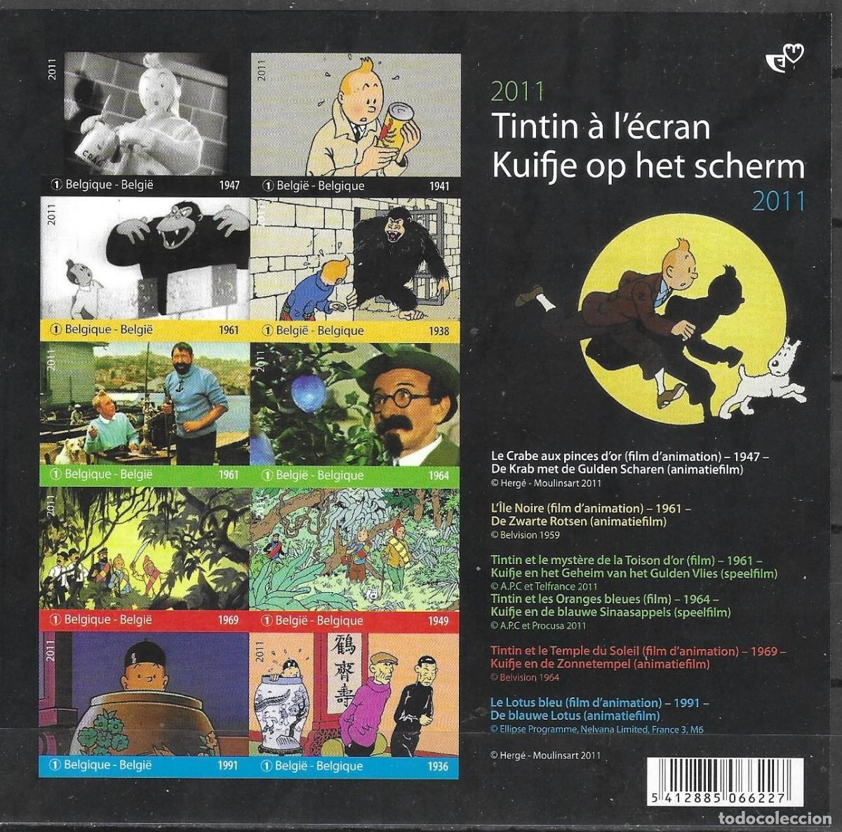 Sellos: HB** SIN DENTAR DE BELGICA 2011, TINTIN, YT 4146/ 55