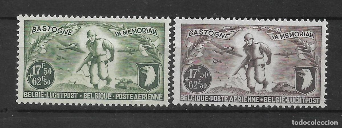 Sellos: belgica a&ntilde;o 1946 serie completa * mh correo aereo - 34/26