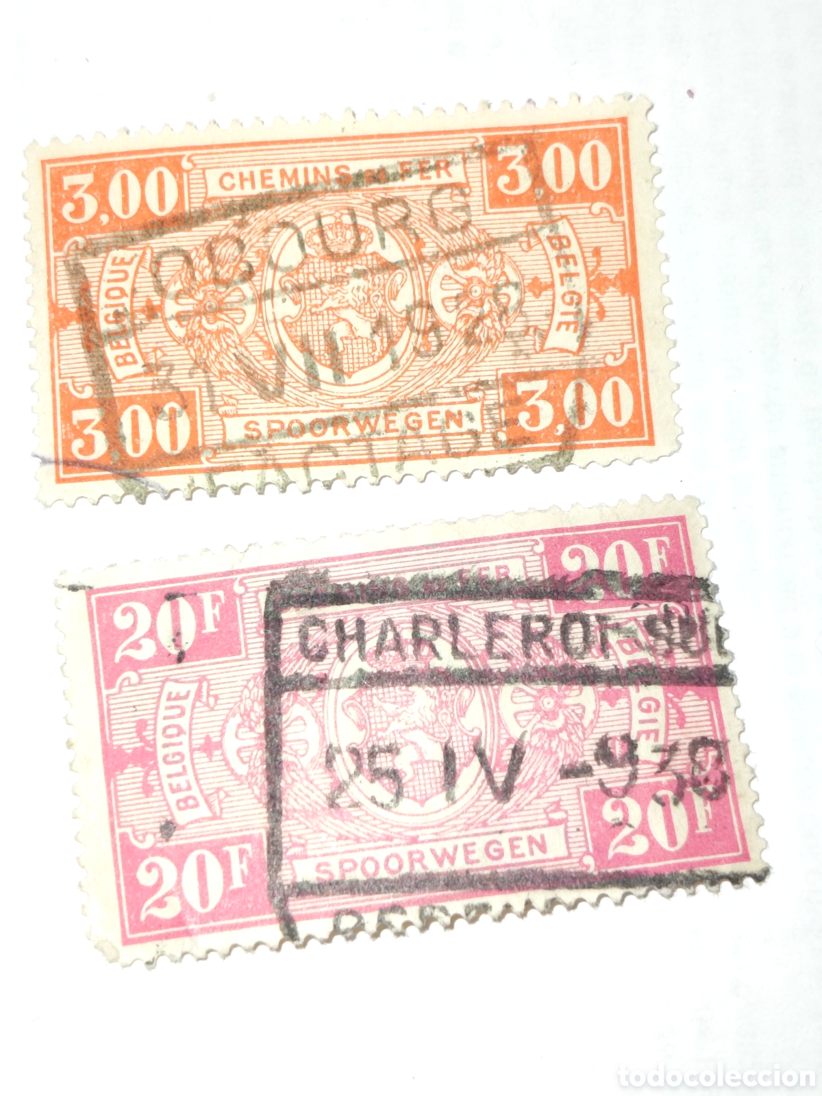 Sellos: 2 Sellos de Italia estampillas fiscal o de servicio ferroviario para paquetes postales 1920-27usados