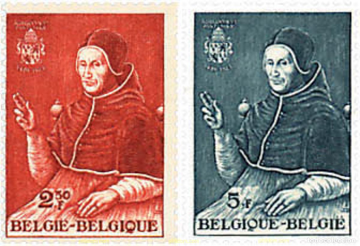 Sellos: 768213 HINGED BELGICA 1959 500 ANIVERSARIO DEL NACIMIENTO DEL PAPA ADRIANO VI