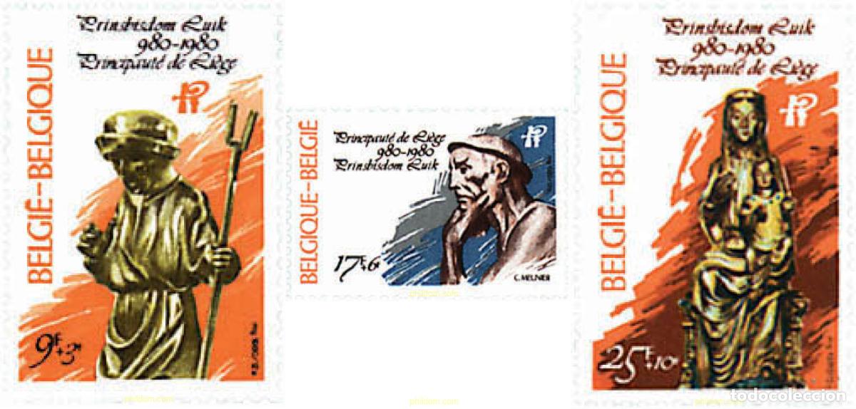 Sellos: 86036 MNH BELGICA 1980 MILENARIO DEL PRINCIPADO DE LIEJA