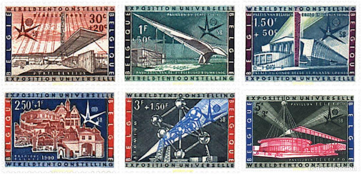 Sellos: 84105 MNH BELGICA 1958 EXPOSICION UNIVERSAL DE BRUSELAS