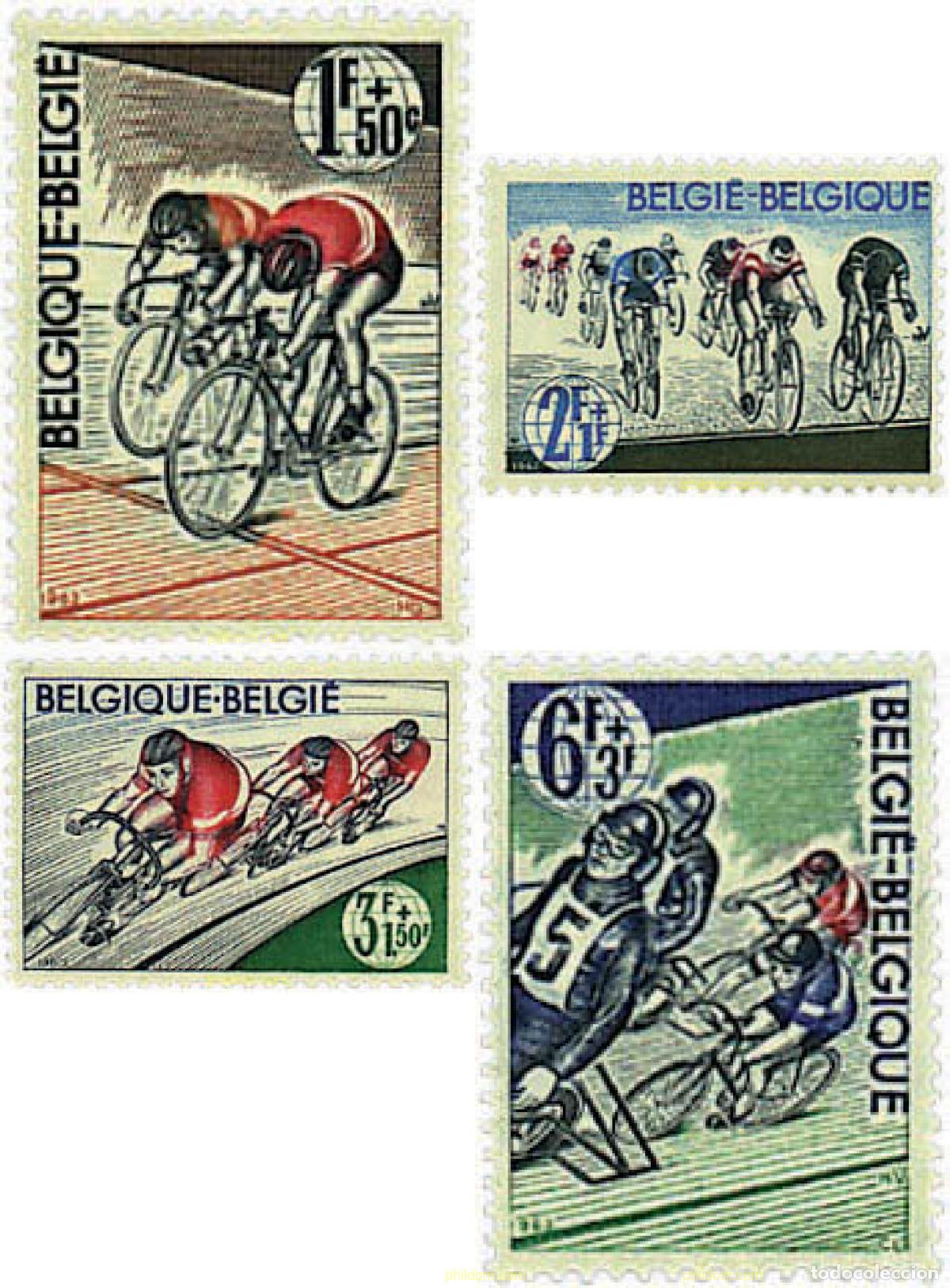 Sellos: 87055 MNH BELGICA 1963 80 ANIVERSARIO DE LA LIGA VELOCIPEDA BELGA