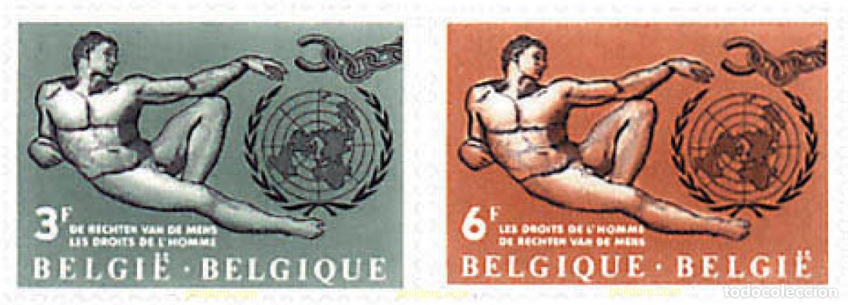 Sellos: 87054 MNH BELGICA 1962 DERECHOS HUMANOS
