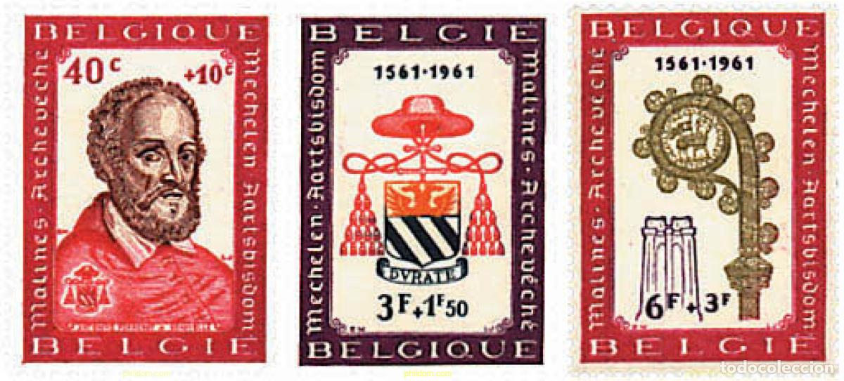 Sellos: 84145 MNH BELGICA 1961 400 ANIVERSARIO EL ARZOBISPADO DE MALINAS