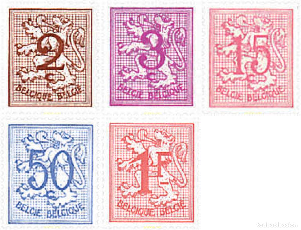 Sellos: 793581 MNH BELGICA 1957 CIFRA SOBRE LEON HERALDICO