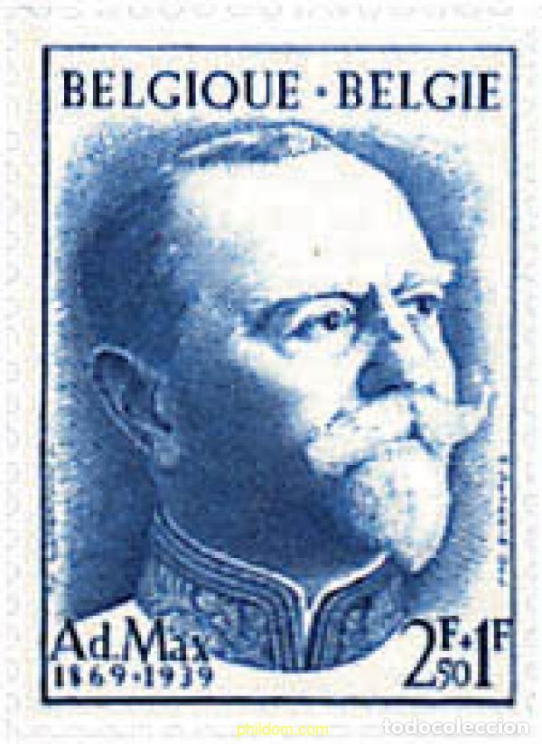 Sellos: 85628 MNH BELGICA 1957 18 ANIVERSARIO DE LA MUERTE DE ADOLFO MAX
