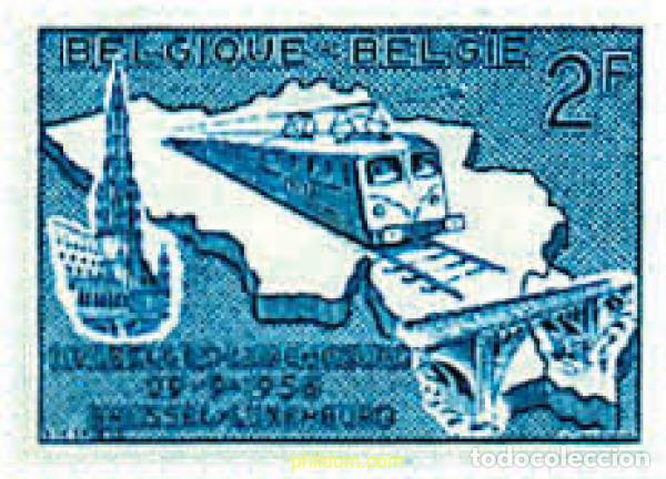 Sellos: 83777 MNH BELGICA 1956 ELECTRIFICACION DE LA LINEA BRUSELAS-LUXEMBURGO