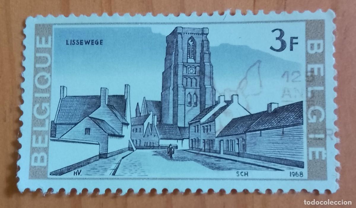 Sellos: B&Eacute;LGICA - V/F 3 F - A&Ntilde;O 1968 - ARQUITECTURA, IGLESIA DE LISSEWEGE