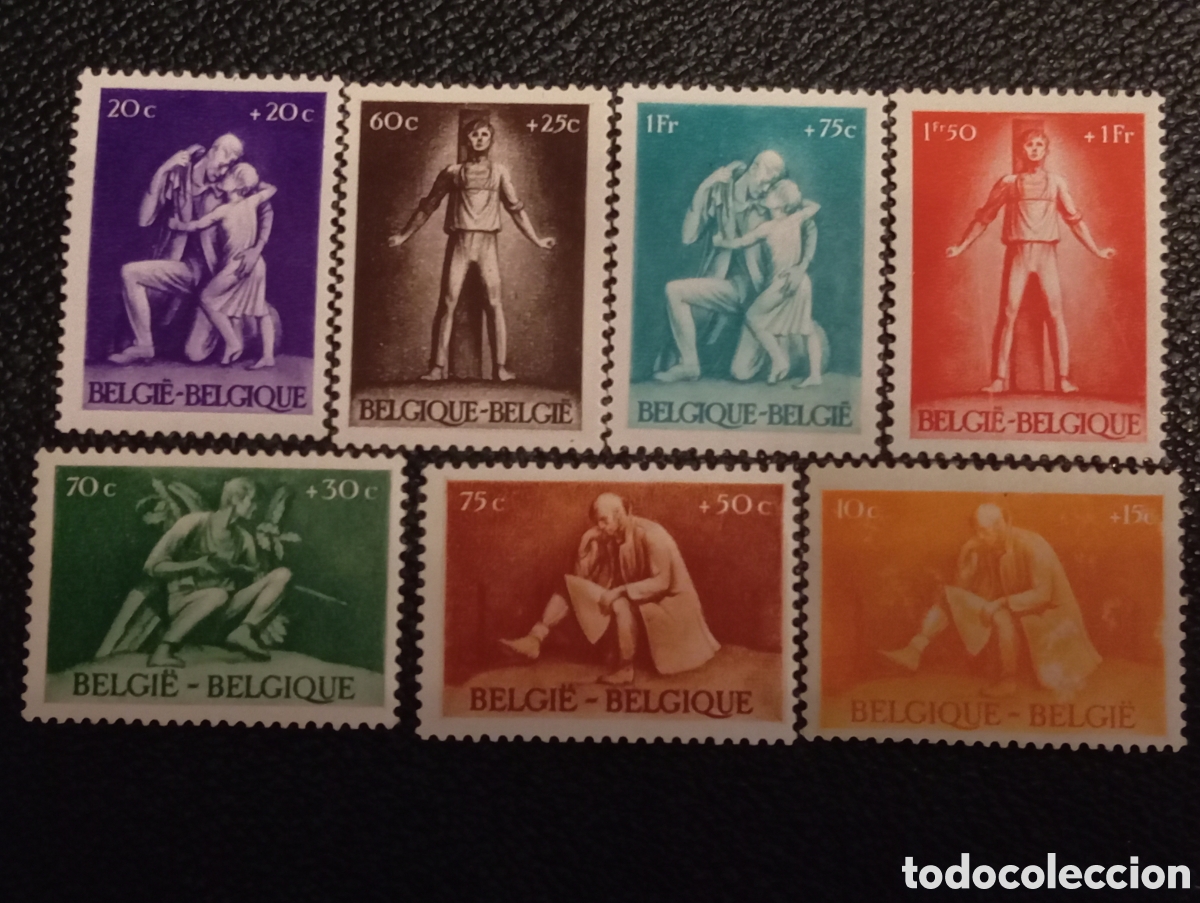 Sellos: Colecci&oacute;n Sellos B&eacute;lgica 1945 Pro-Prisioneros Guerra Yvert 701/709