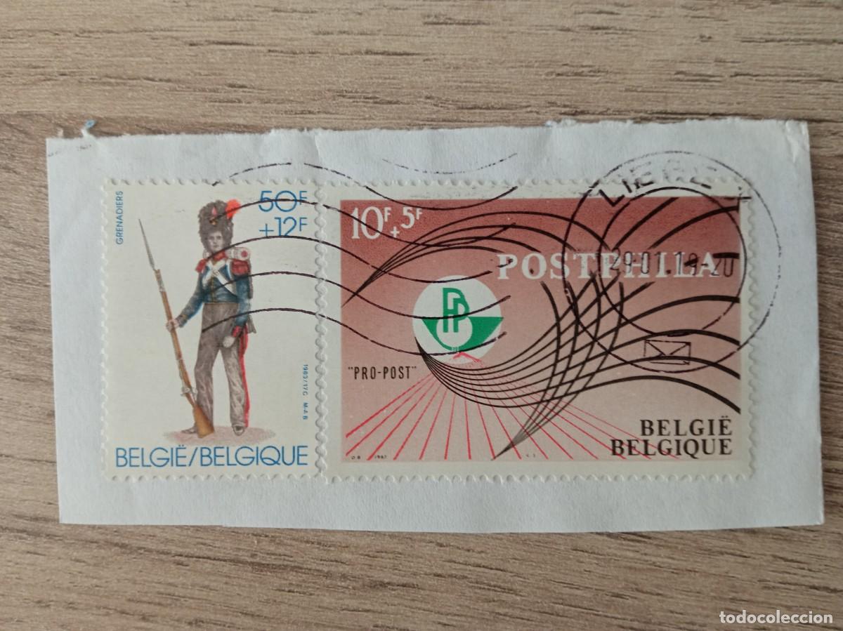 Sellos: DOS SELLOS DE B&Eacute;GICA, PEGADOS Y MATASELLADOS