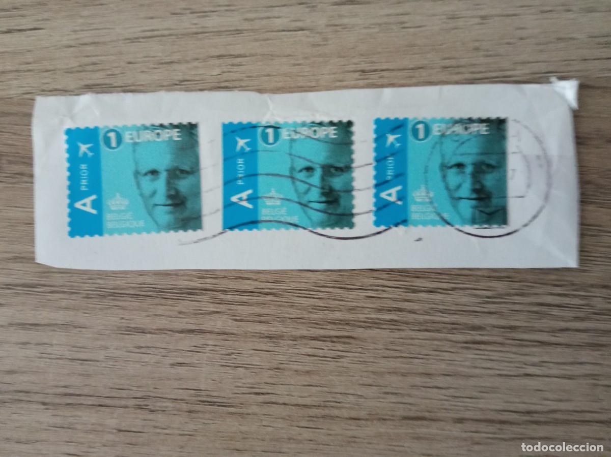 Sellos: 3 SELLOS DE B&Eacute;LGICA. PEGADOS Y MATASELLADOS