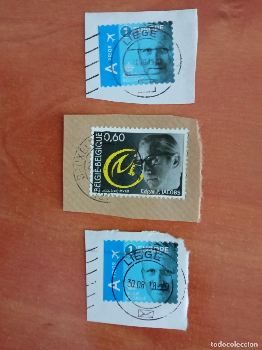 Sellos: 3 SELLOS BELGAS, PAGADOS Y MATASELLADOS