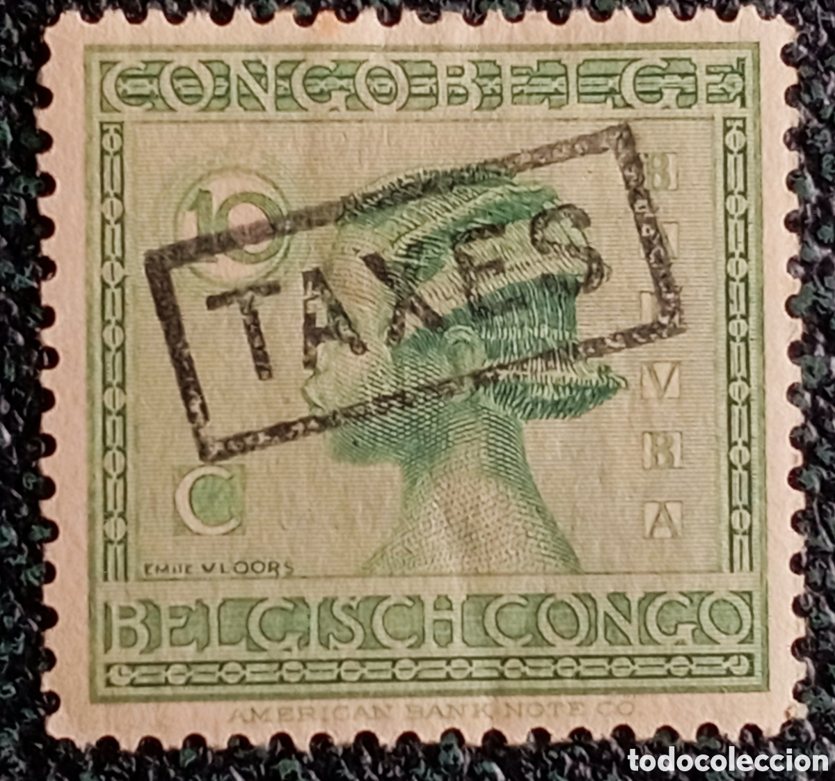 Sellos: Sello Congo Belga 1923 Tasa TAXES 10c Verde Yvert Taxa 63 MH