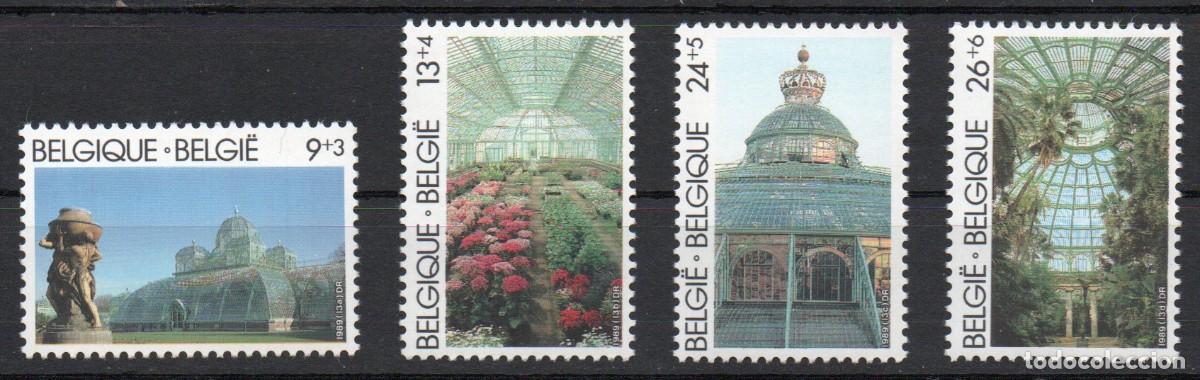 Sellos: B&Eacute;LGICA A&Ntilde;O 1989 YV 2340/43*** JARDINES REALES DE LAEKEN FLORA NATURALEZA ARQUITECTURA